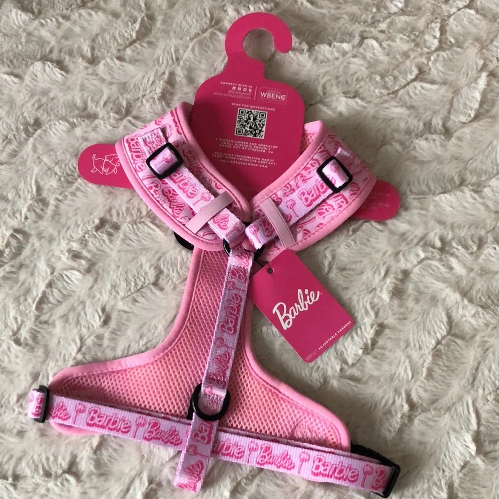 Barbie Logo Pink Dog Harness SIZE L